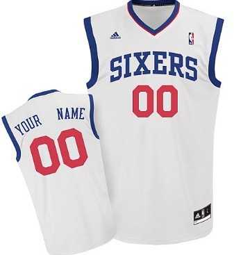 Men & Youth Customized Philadelphia 76ers White Jersey->customized nba jersey->Custom Jersey